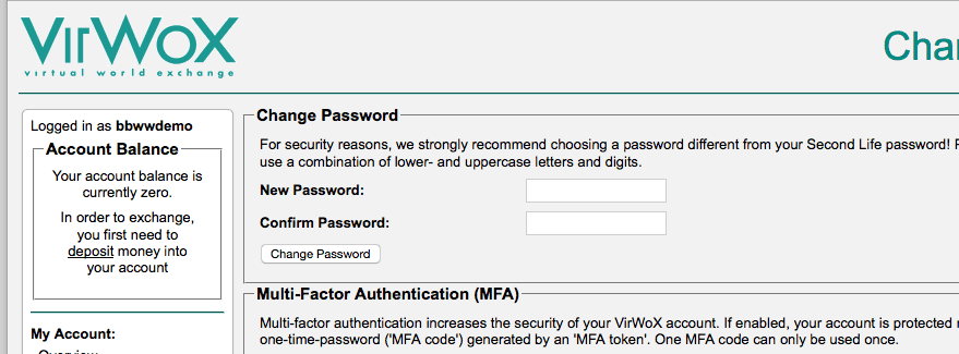 create password virwox